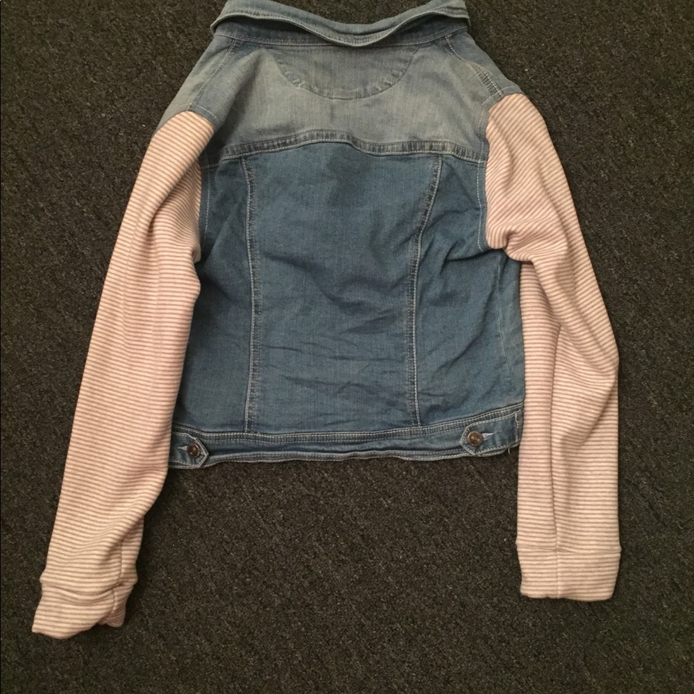 Fuzzy jean jacket